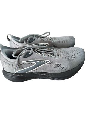 Brooks Glycerin 22 Gray Black Men’s  Running Shoes Size 10 Medium Run Happy